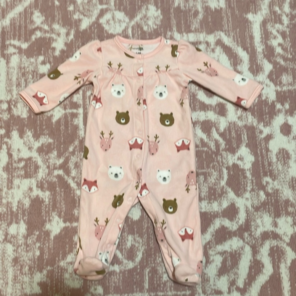 🧡 3 For $12 Bundle Sale 🧡Simple Joys by Carter’s Forest Animal Footsies Pajama